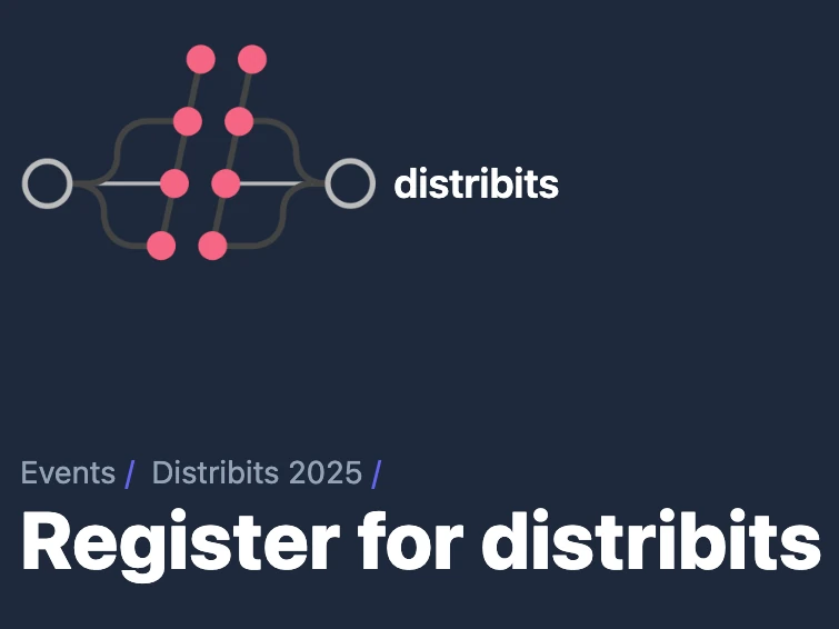 Distribits 2025: Conference registrations re-opened · distribits